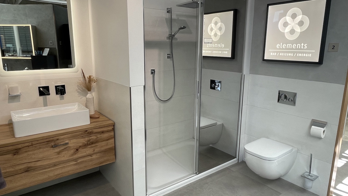 Badanwendung aus der elements Badausstellung Ramsdorf, S&uuml;dring 46